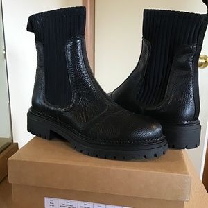 Black Knit Chelsea Boots